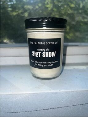 Escaping the SH!T SHOW Calming Scent Candle - White Jar